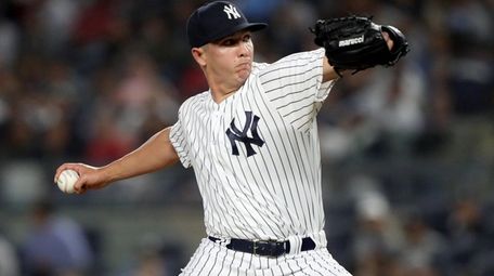 Chad Green of the Yankees pitches in the