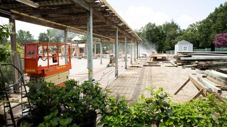 Construction at Hicks Nurseries in Westbury, seen Thursday,