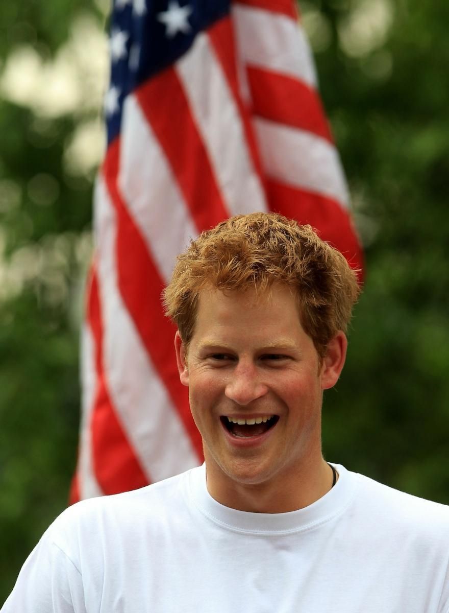 Prince Harry prepares to take part in the