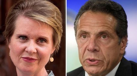 New York Democratic gubernatorial candidates Cynthia Nixon and
