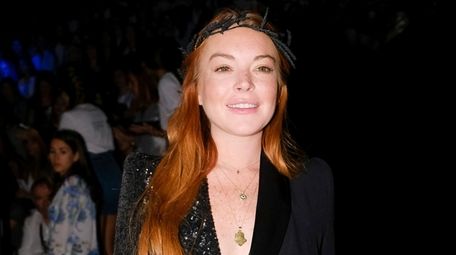 lindsay lohan silver jumpsuit