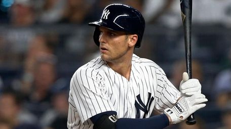 Greg Bird of the Yankees bats against the