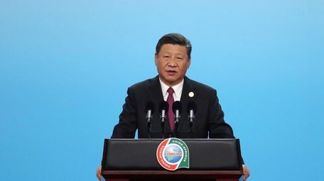 Chinese President Xi Jinping speaks during the high-level