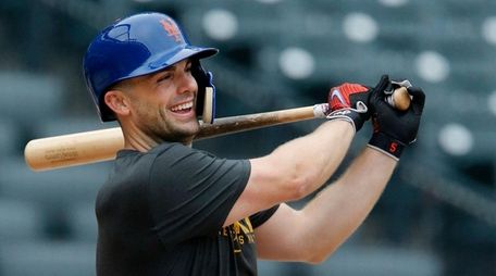 David Wright of the Mets participates in