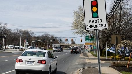 A red-light camera at Indian Head Road and