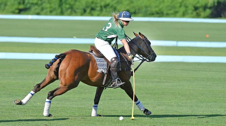 Emma Joinnides of Islip during a polo match