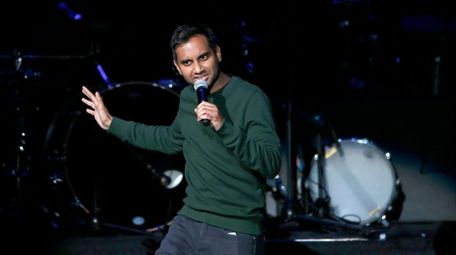 Comedian Aziz Ansari performs at the Obama Foundation