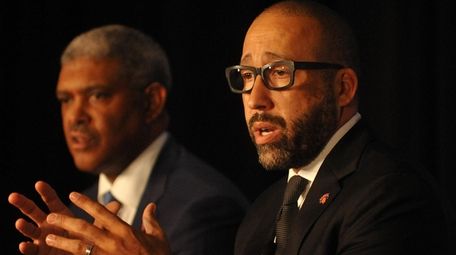 Coach David Fizdale speaks Thursday at the Knicks'