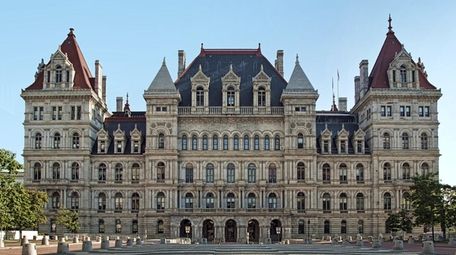 View of the New York State Capitol from