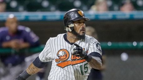Jordany Valdespin #15 of the Long Island Ducks