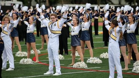 The Northport Band performs at halftime of the