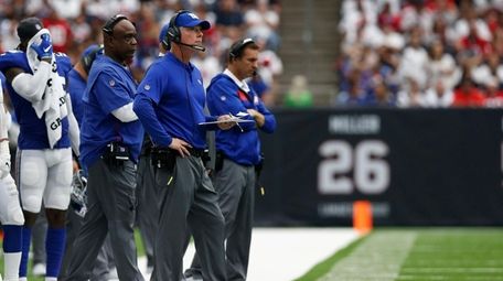 Pat Shurmur looks on during win at Houston,