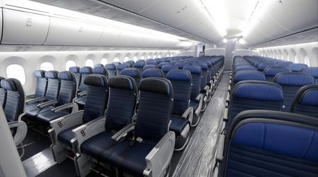 Economy class seating is shown on a new