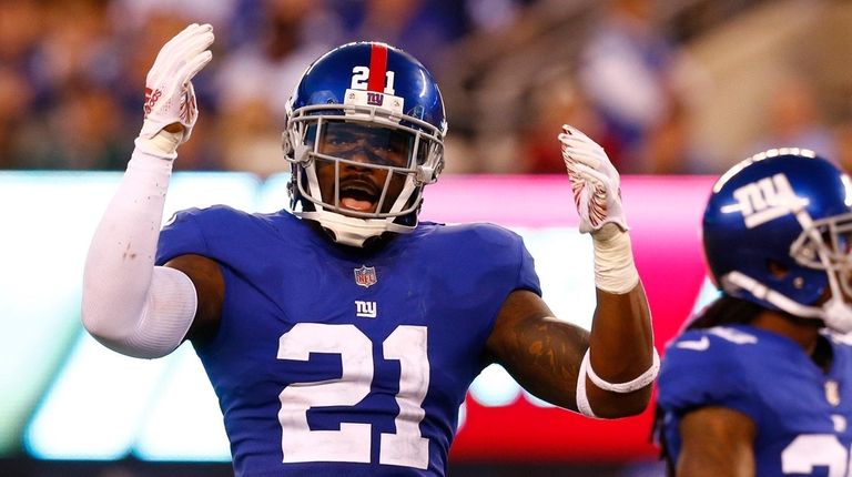 Landon Collins of the Giants looks on against