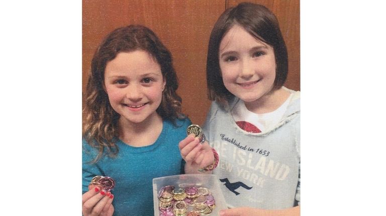 Kidsday reporters Ava Helbock, left, and Ella Ryan