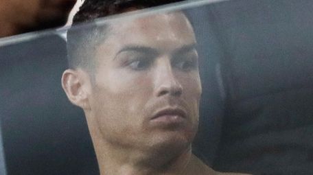 Juventus forward Cristiano Ronaldo attends a Champions League