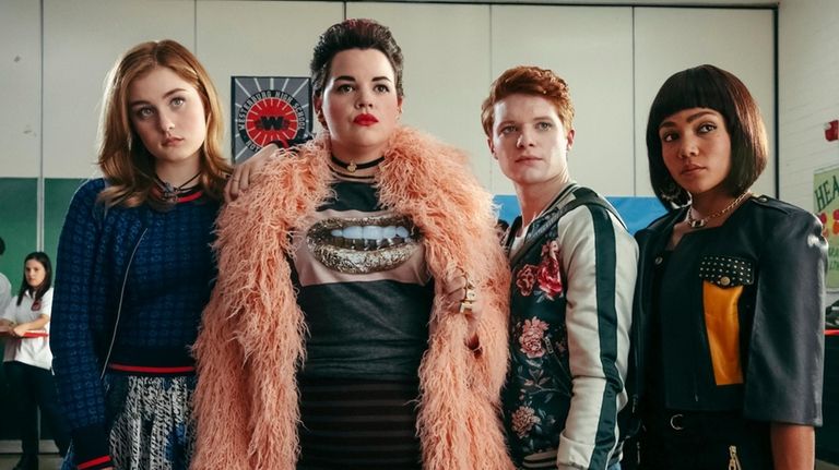 From left, Grace Victoria Cox, Melanie Field, Brendan