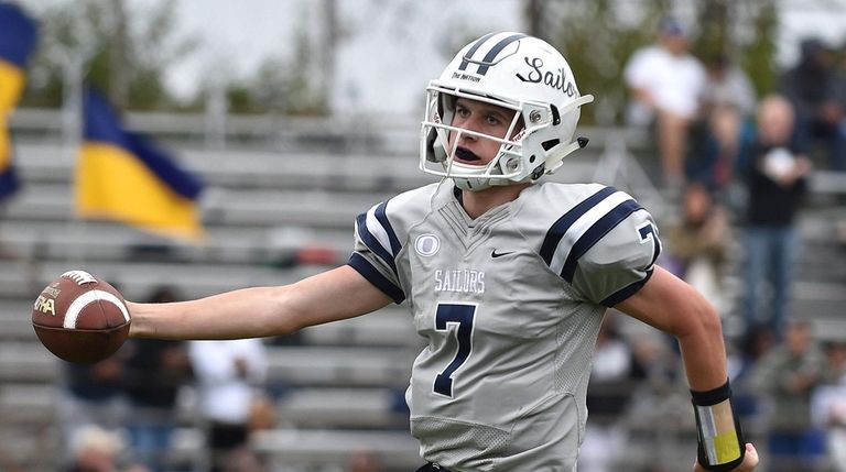 Charlie McKee Oceanside freshman quarterback, carries into the