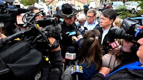 Schoharie County Sheriff Ronald Stevens, left, State Sen.