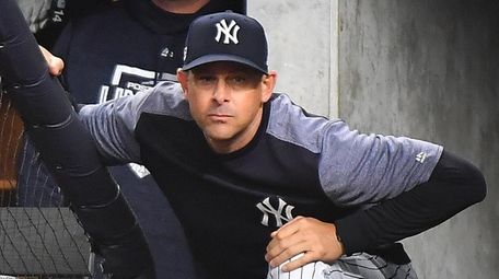 Yankees manager Aaron Boone in the third inning