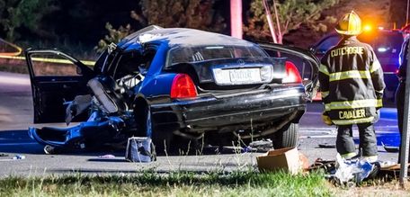 Scene of the deadly limousine crash on the