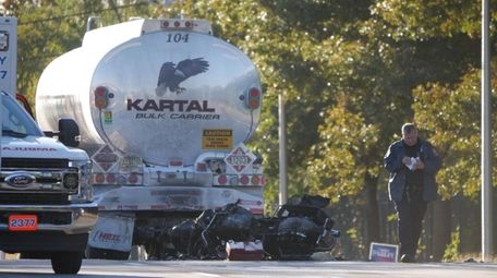 Nassau County police investigate the scene of a