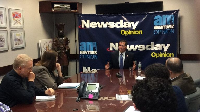 Marc Molinaro visits the Newsday Editorial Board on