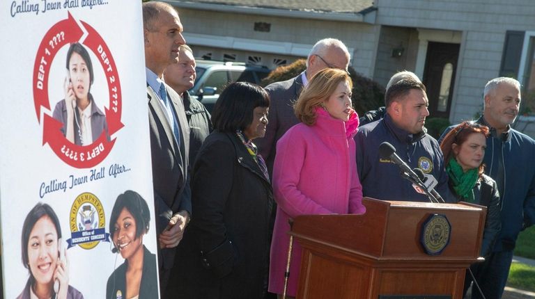 Councilwoman Erin King Sweeney and other Hempstead council