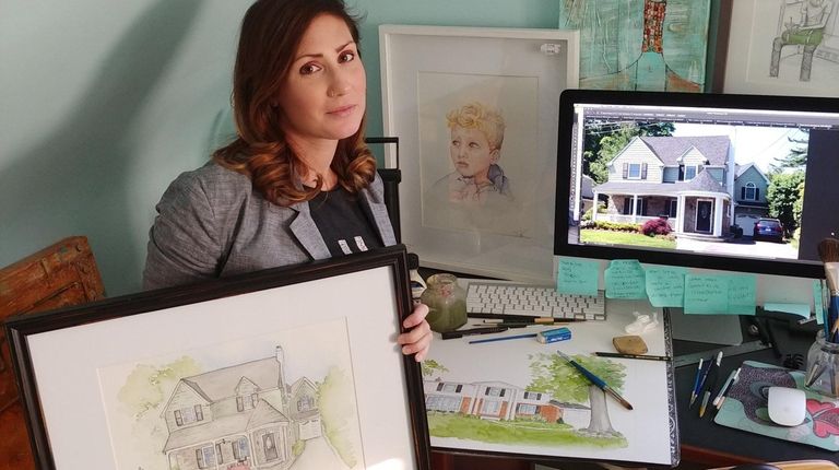 Lynbrook artist Natalie Katz with her most recent