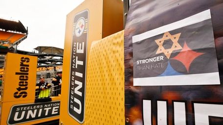 A Pittsburgh Steelers logo with one of the
