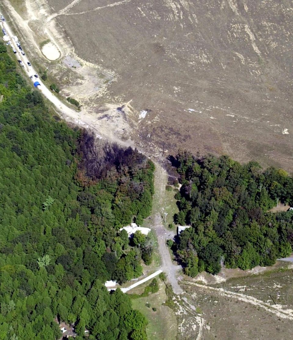 An FBI aerial photograph, taken Wednesday, Sept. 12,