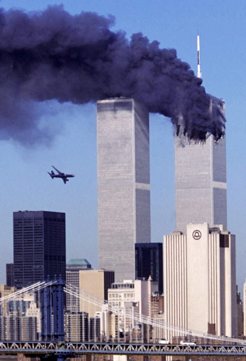 As the north tower of the World Trade