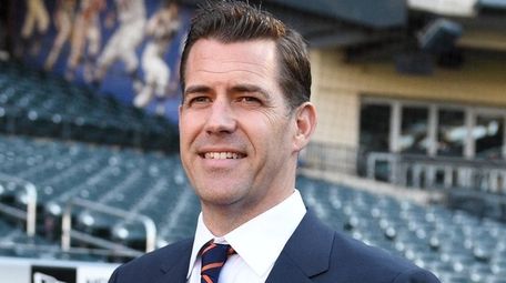 Mets new general manager Brodie Van Wagenen stands