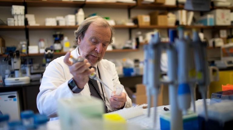 Alzheimer's researcher Dr. Peter Davies works at the