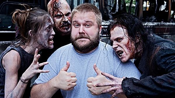 Robert Kirkman, center, and zombies!