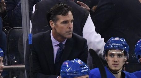 New York Rangers head coach David Quinn looks