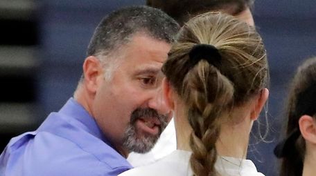 Eastport-South Manor girls varsity head coach Steve Giacolone