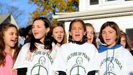 Students from the Saxton Middle School in the