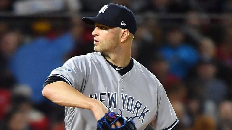 New York Yankees starting pitcher J.A. Happ (34)