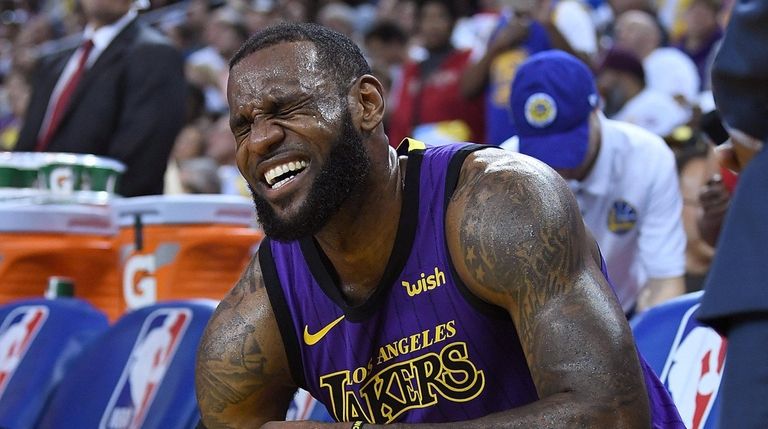 LeBron James #23 of the Los Angeles Lakers