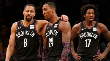 The Nets' Spencer Dinwiddie, Rondae Hollis-Jefferson and Ed