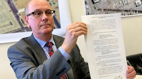 Nassau County Assessor David Moog with the notice