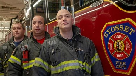 From left, firefighter Josh Kerr, acting officer of
