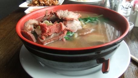 Roast pork noodle soup at Golden Temple, Syosset