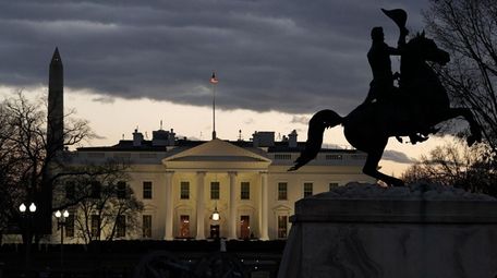 The White House sits across from Lafayette Square