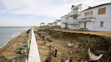 Erosion that was worsened by the recent blizzard