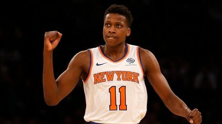 Frank Ntilikina #11 of the New York Knicks