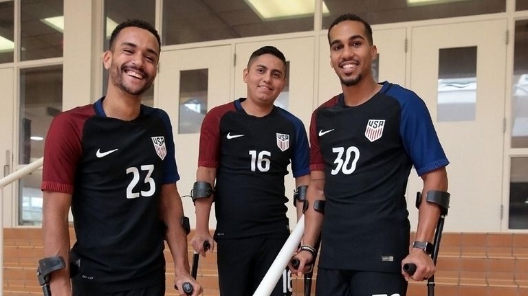 From left, Jovan Booker of Cutchogue, Carlos