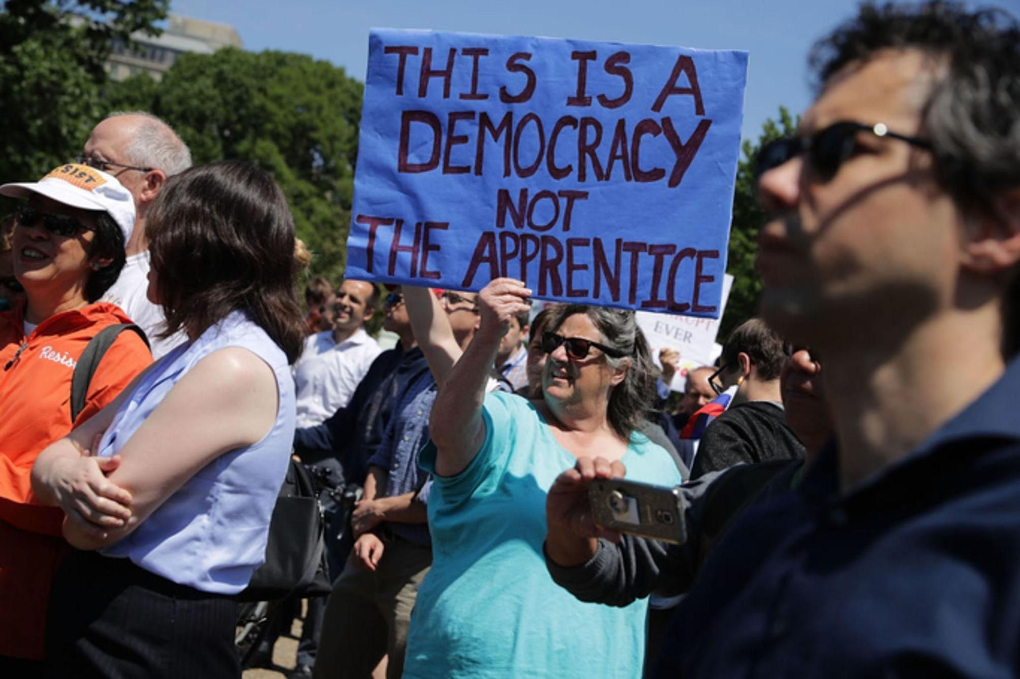 Protests after Trump fires Comey