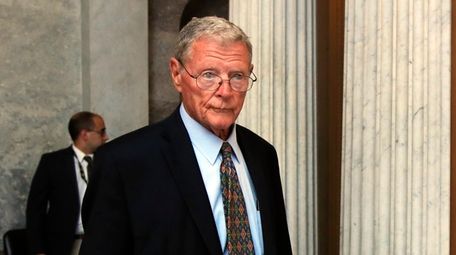 Sen. James Inhofe, R-Okla., leaves the Senate floor